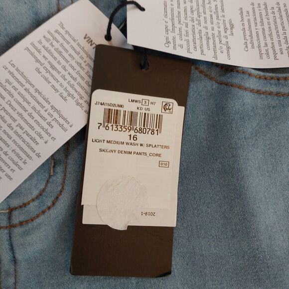 New GUESS Girls Blue Denim Jeggings Size 16 Light‎ Medium Wash - Picture 2 of 5